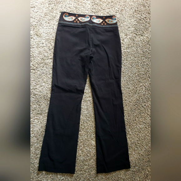 INC| International Concepts| Black Flare Pants with Paisley Western Waistband - Picture 5 of 5
